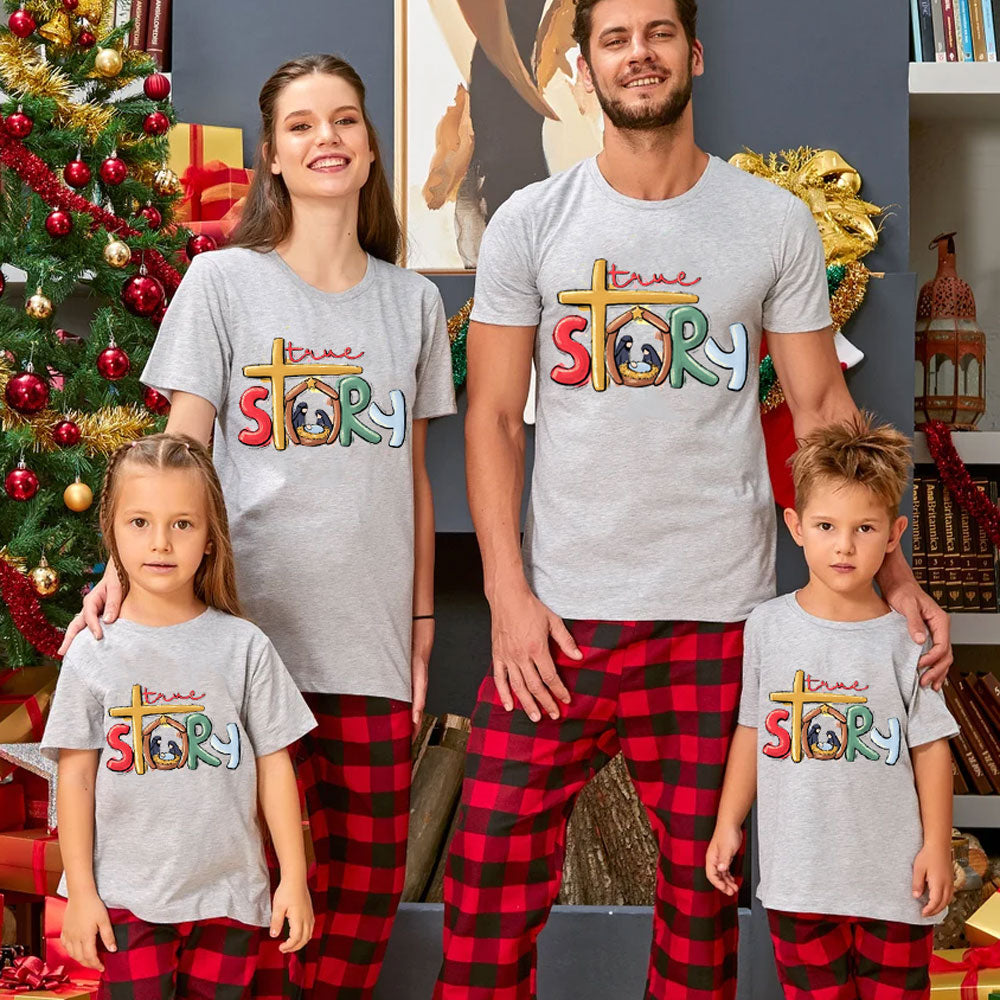 True Story Nativity Christmas Family Matching Shirts