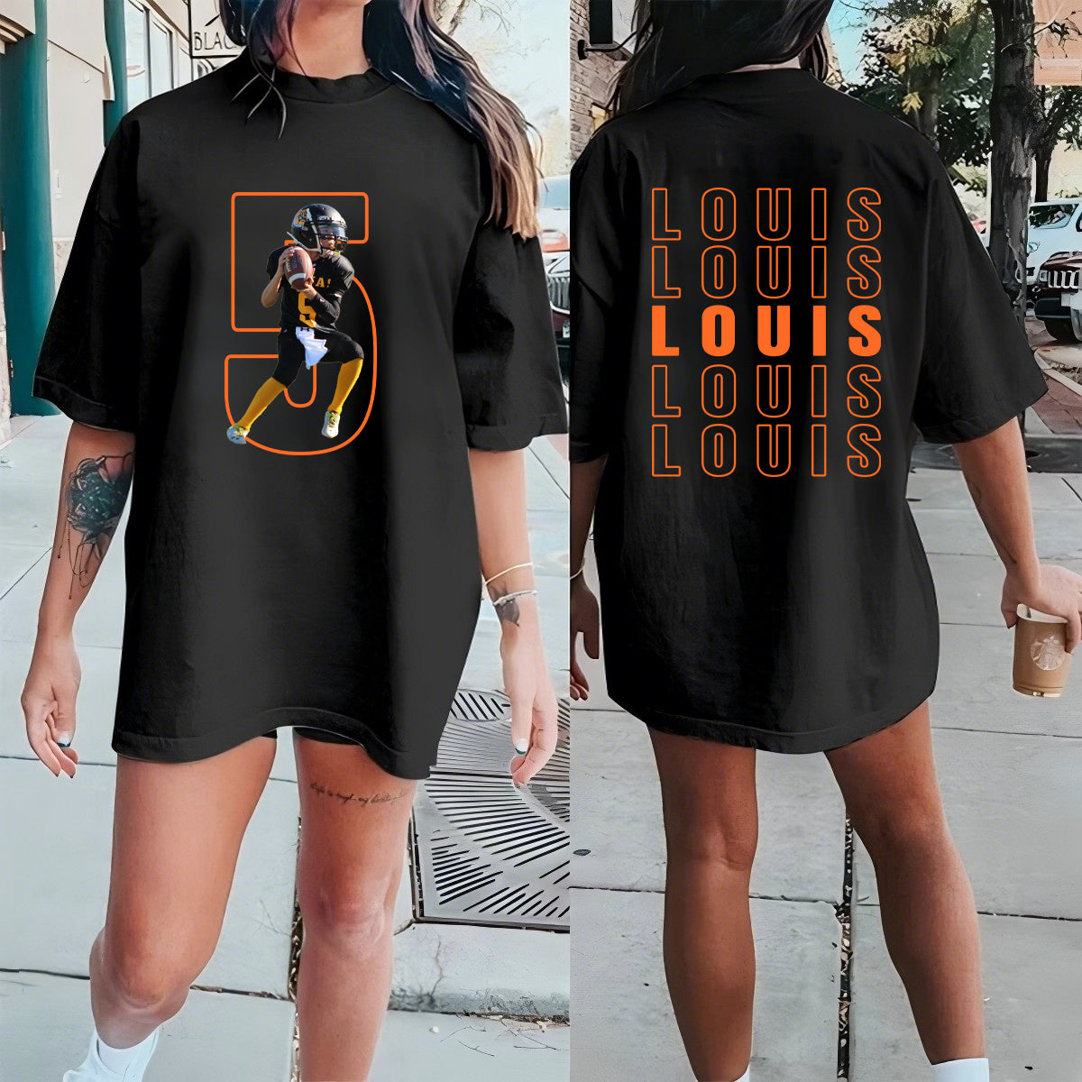Custom Family Photo Sport T-Shirt/Personalize Cheer Tee