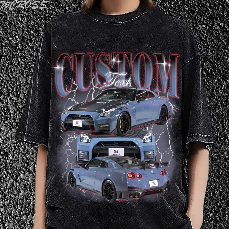 Custom Car Retro Vintage Bootleg Shirt, Custom Car Photo Shirt For Him