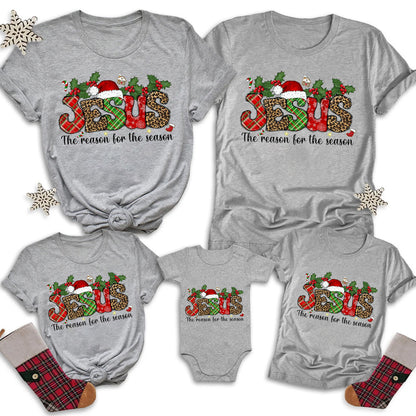 Jesus Is the Reason Christian Christmas Family Matching Shirts