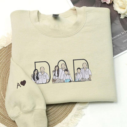 Custom Family Embroidered Sweatshirt – A Unique and Heartwarming Gift for Papa, Dad or Mama