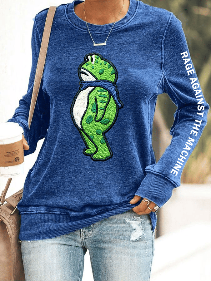 🔥Buy 3 Get 15% Off🔥Women's FDT Print Crew Neck Sweatshirt