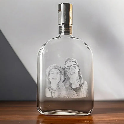 Etched Picture Rocks Whiskey Bottles, Father's day, Dad Gifts