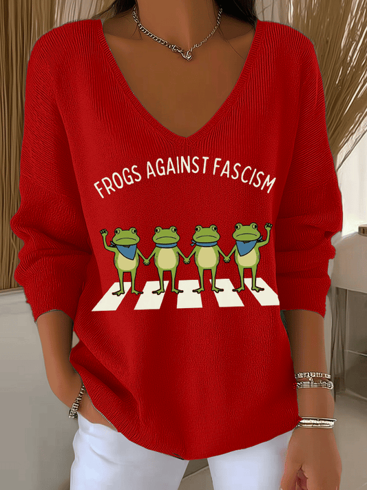 🔥Buy 3 Get 15% Off🔥Women's FDT Print Knit Long Sleeve Top