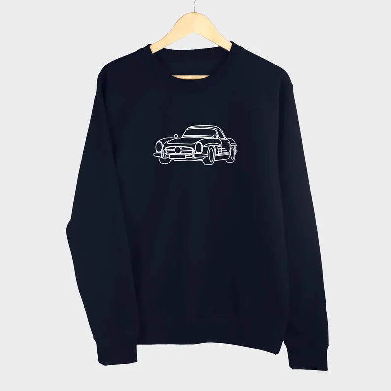 Custom Car Outline Photo T-Shirt, Personalized Gift for Him, Gift for Dad, Father's Day Gift
