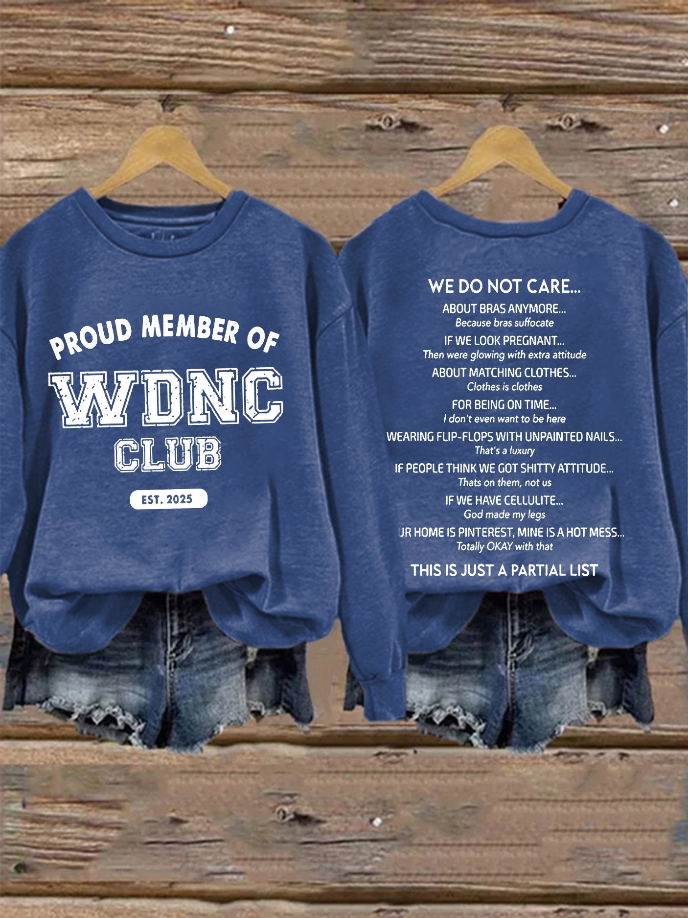 🔥Buy 3 Get 15% Off🔥Retro Proud Member Of WDNC Club Est. 2025 Menopause Perimenopause Print Sweatshirt
