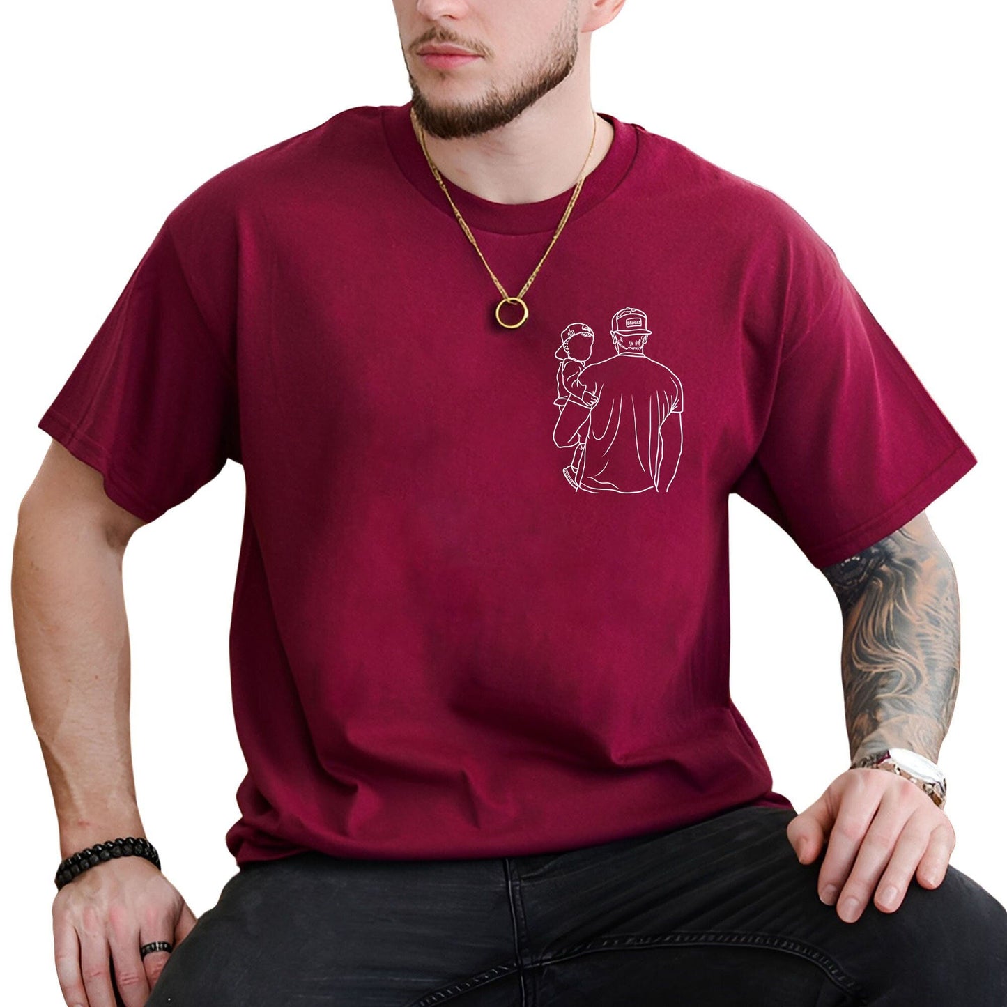 To My Man - Custom Photo Embroidery Shirt