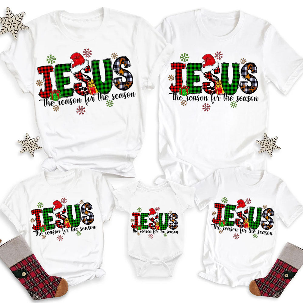 Jesus the Reason for the Season Christmas Family Matching Shirts