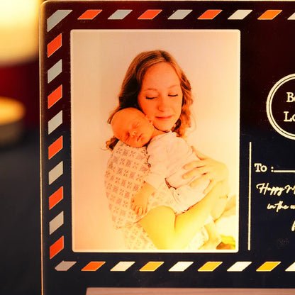 Custom LED Light Frame with Family Photos & Personal Letters - A Timeless Gift for Mom