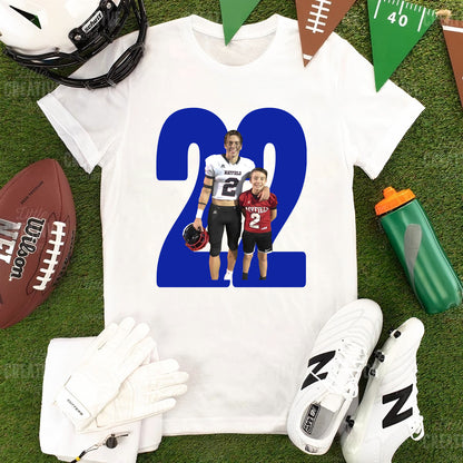 Custom Game Day Tee with Multi-Person Photo – Perfect for Football Fans