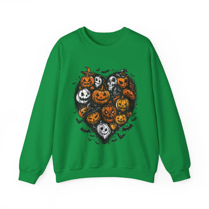 Custom Embroidered Halloween Spooky Doodles Pumpkin Ghost Sweatshirt | Halloween Gift