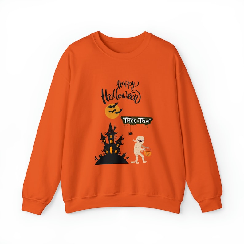 Custom Embroidered Halloween Fun Trick or Treat Sweatshirt | Halloween Gift