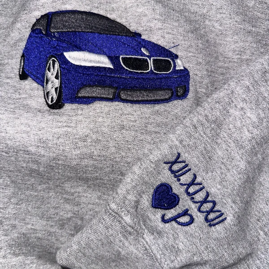 Custom Embroidered Car Hoodie for Boyfriend Anniversary Gifts for Him Christmas Gift for Car Lovers
