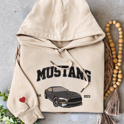 Custom Embroidered Car Sweatshirt for Men Unique Gifts for Boyfriend Husband Christmas Gift for Car Lovers