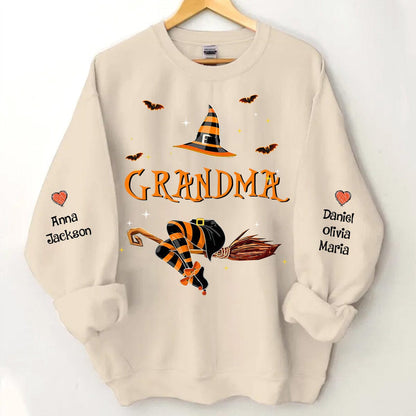 Custom Embroidered Halloween Nana Life Witch Halloween Sweatshirt | Halloween Gift