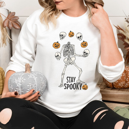 Custom Embroidered Halloween Skeleton Sweatshirt | Halloween Gift