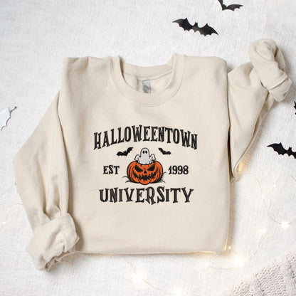 Custom Halloween Pumpkin Est 1998 Embroidered Sweatshirt