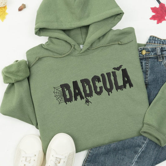 Custom Couple Embroidered Halloween Sweatshirt Spooky Season-Halloween Gift for Mom and Dad