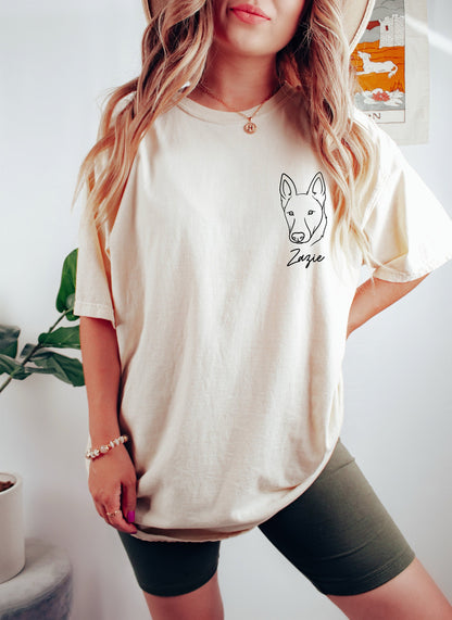 Personalized Embroidered Dog Portrait Photo Hoodie | Gifts for Pet Lovers