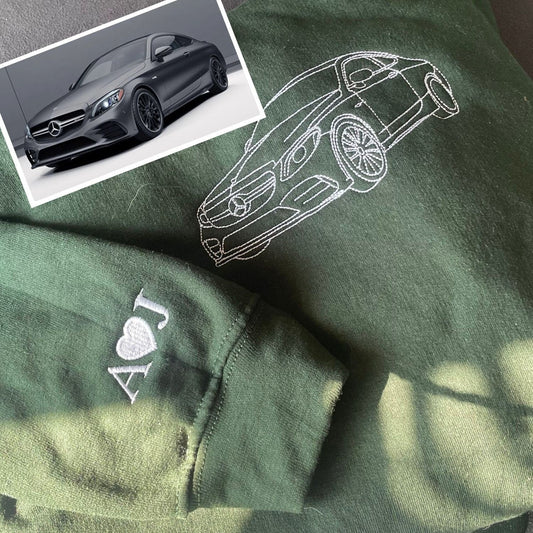 Custom Embroidered Car Hoodie Gifts for Boyfriend Anniversary Gifts for Husband Christmas Gift for Car Lovers