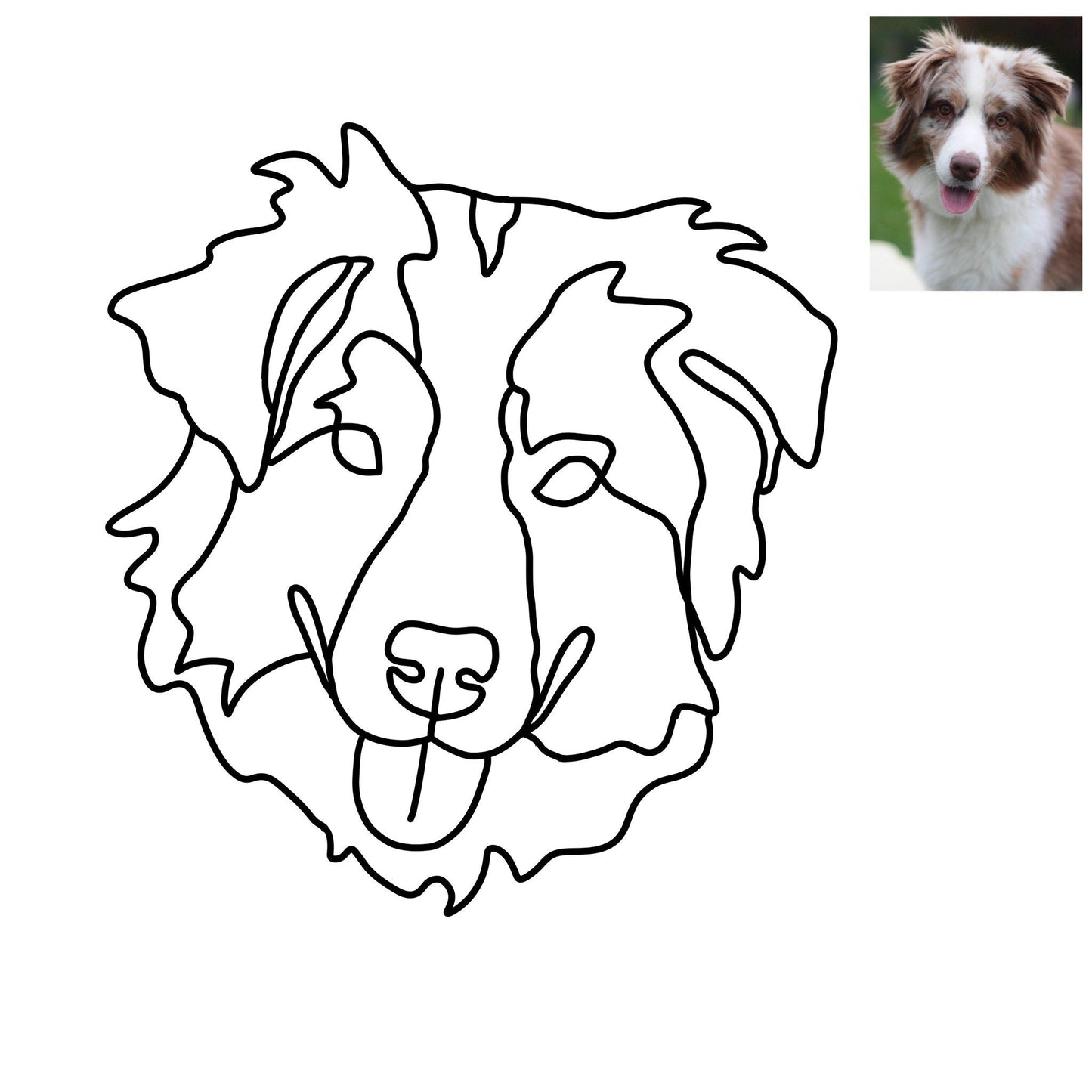 Custom Embroidered Dog Portrait Photo T-shirt | Gifts for Pet Lovers